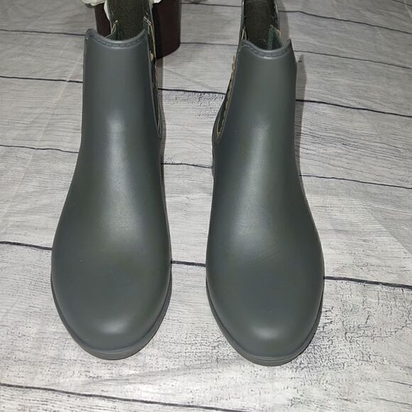 Jack Rogers Sallie Rain Boots Gray Pull-On Ankle Wellies sz 6 - Picture 4 of 8